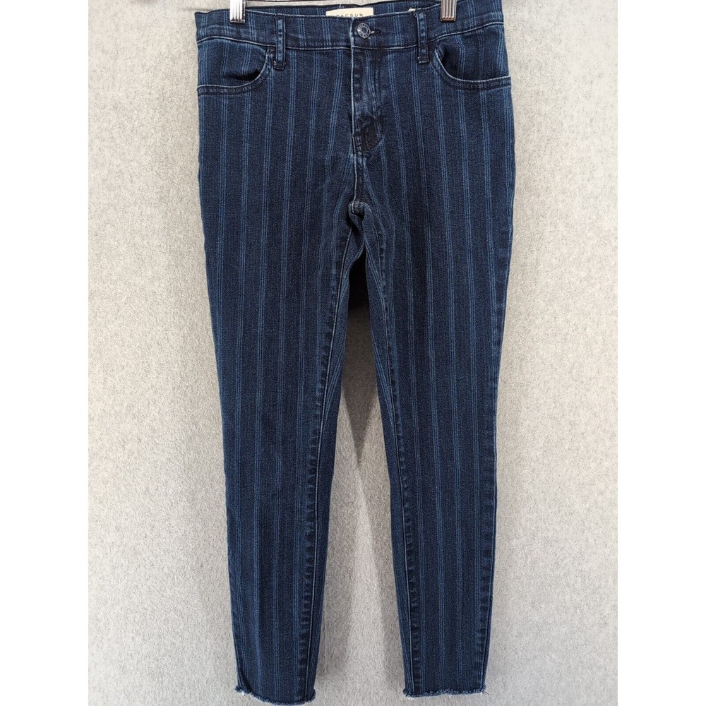 Pacsun Womens Size 25 Ankle Jegging Stretch Stripes‎ Dark Wash Denim Jeans